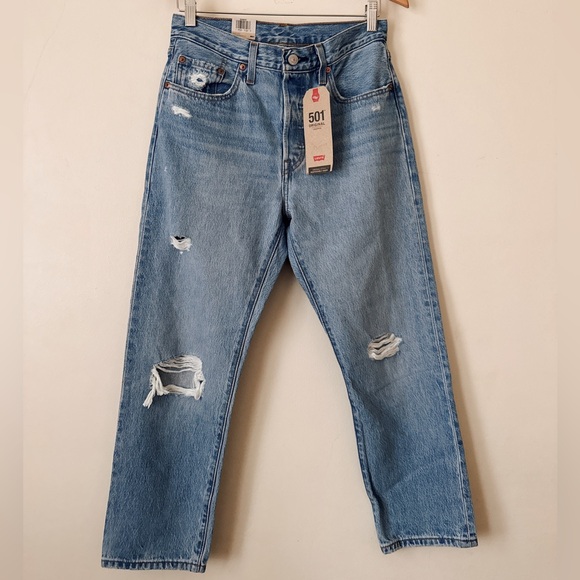 Levi's Denim - Levi's 501 Distressed Blue Jeans